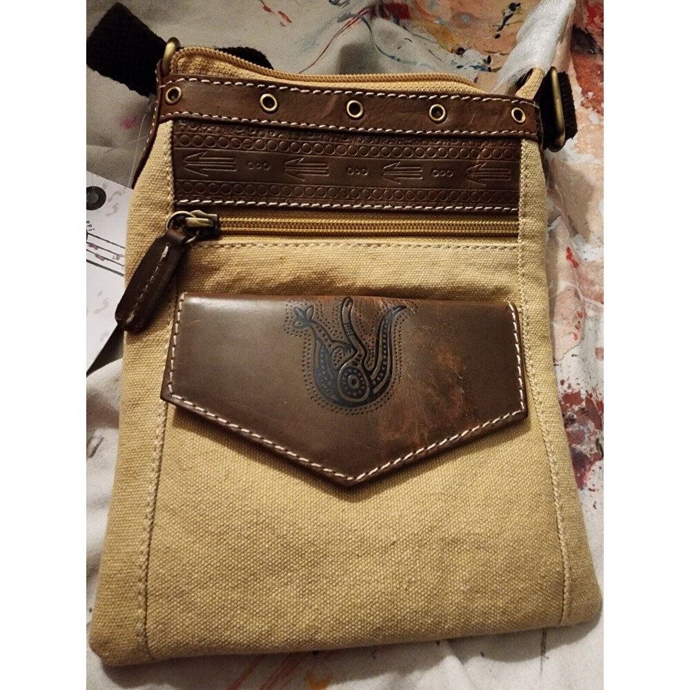 New MURALAPPI JOURNEY Australian Leather Trim Crossbody Shoulder Bag RARE NWT